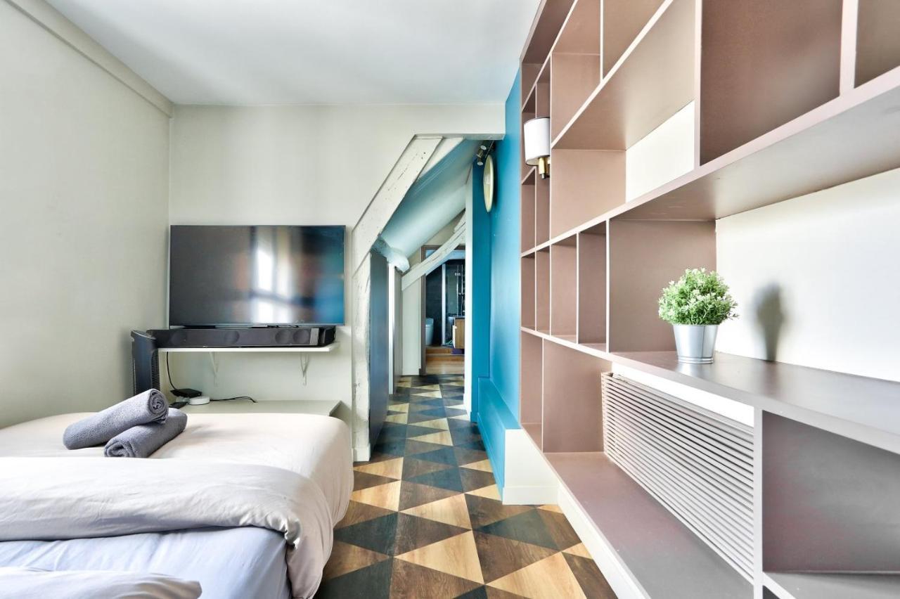 Le Marais Superb Apartment Terrace Paris Free Netflix Bagian luar foto