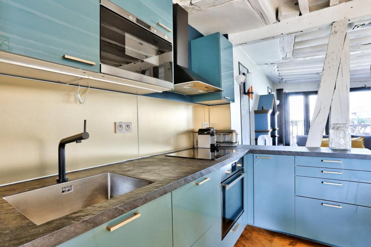 Le Marais Superb Apartment Terrace Paris Free Netflix Bagian luar foto