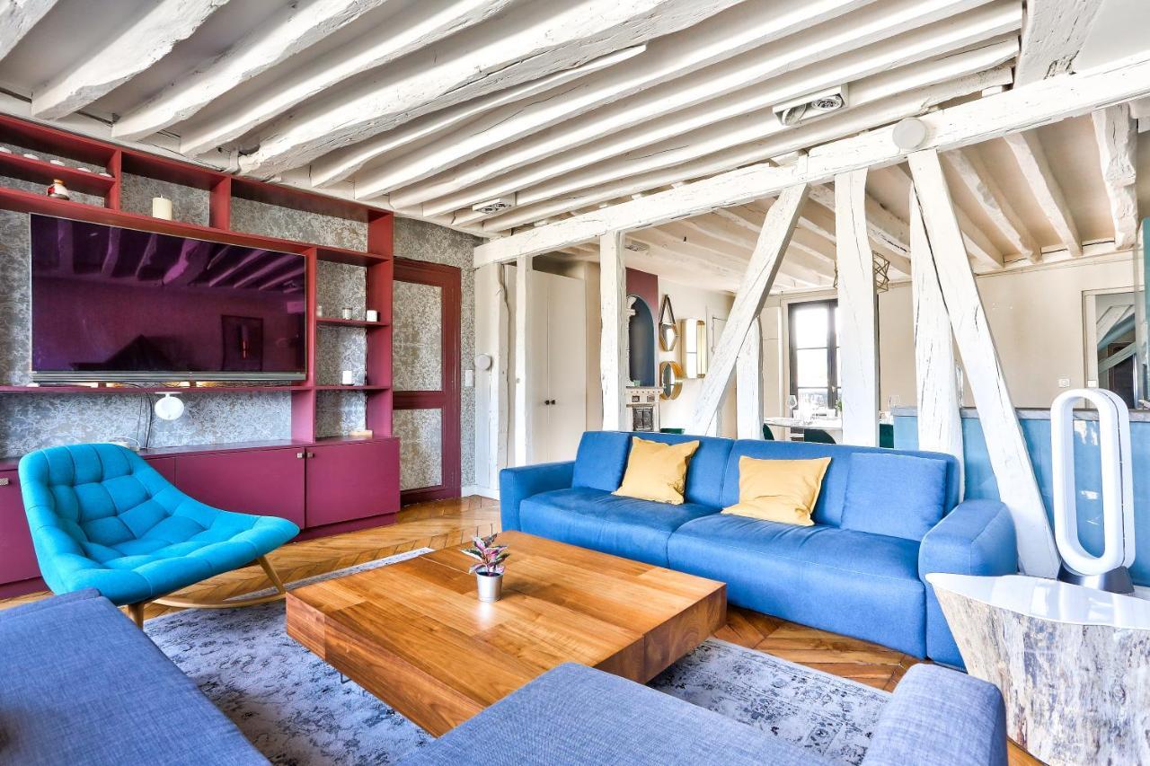 Le Marais Superb Apartment Terrace Paris Free Netflix Bagian luar foto
