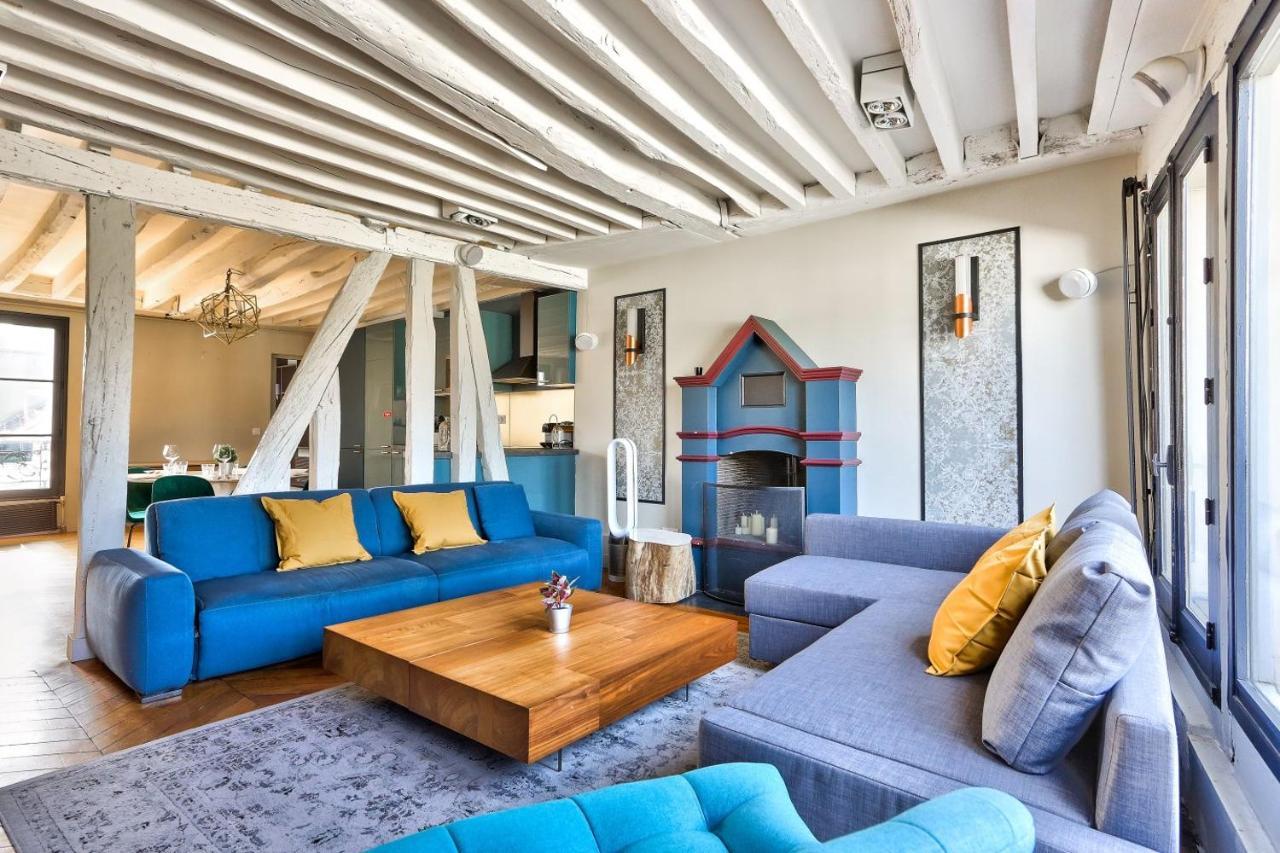Le Marais Superb Apartment Terrace Paris Free Netflix Bagian luar foto