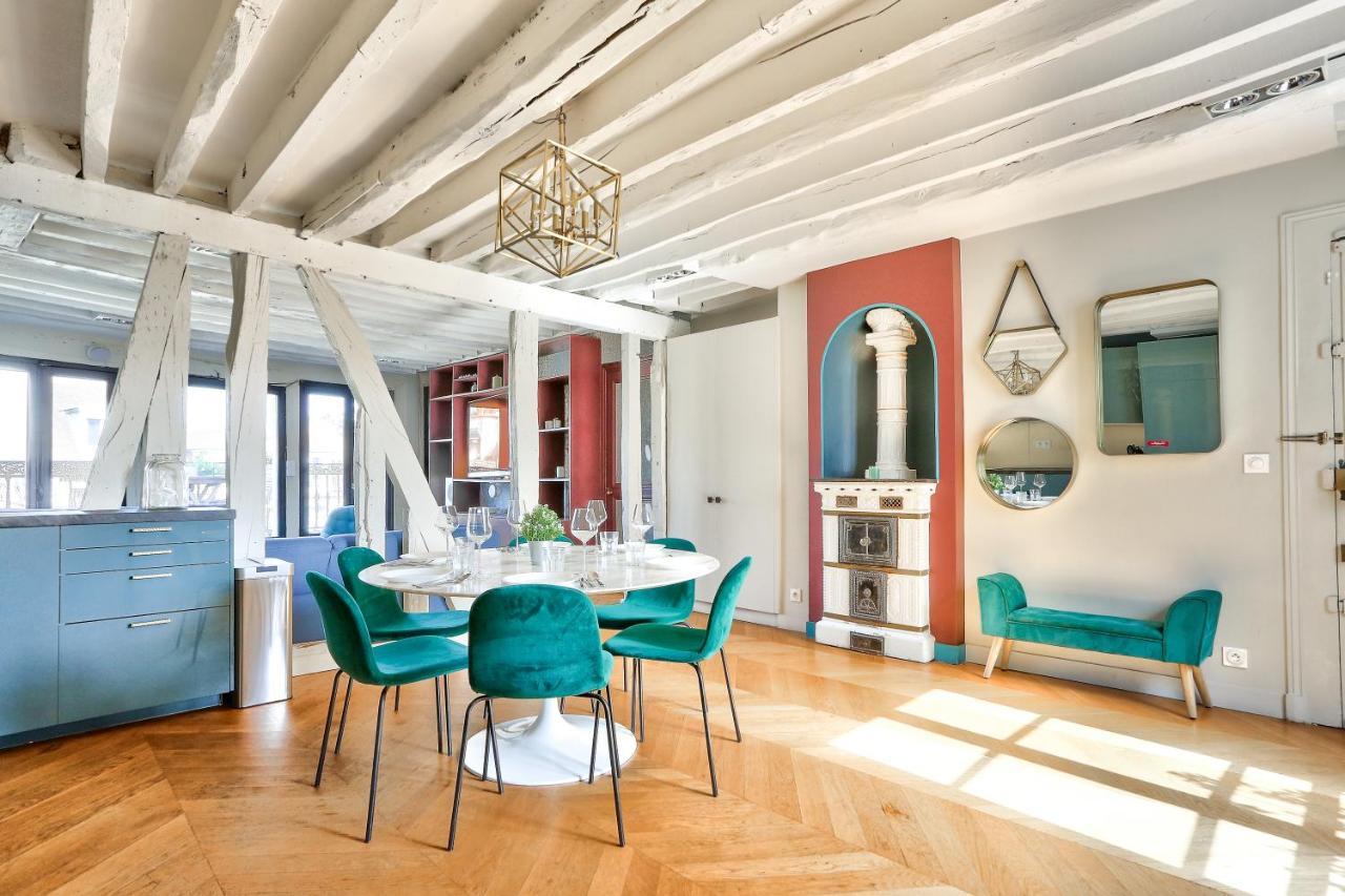 Le Marais Superb Apartment Terrace Paris Free Netflix Bagian luar foto